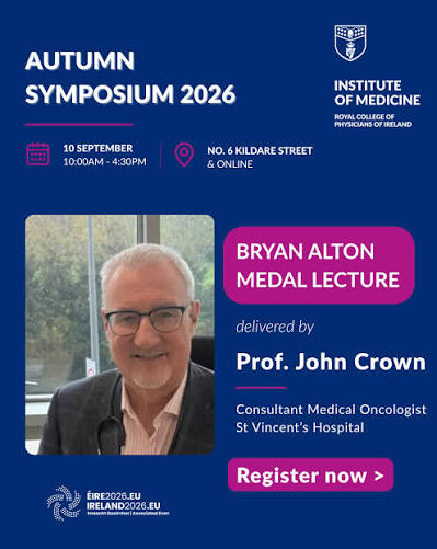 Prof. John Crown awarded the Bryan Alton Medal by the Institute of Medicine
